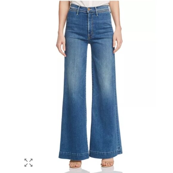 MOTHER Blue Flare & Wide Leg Jeans - Picture 1 of 14